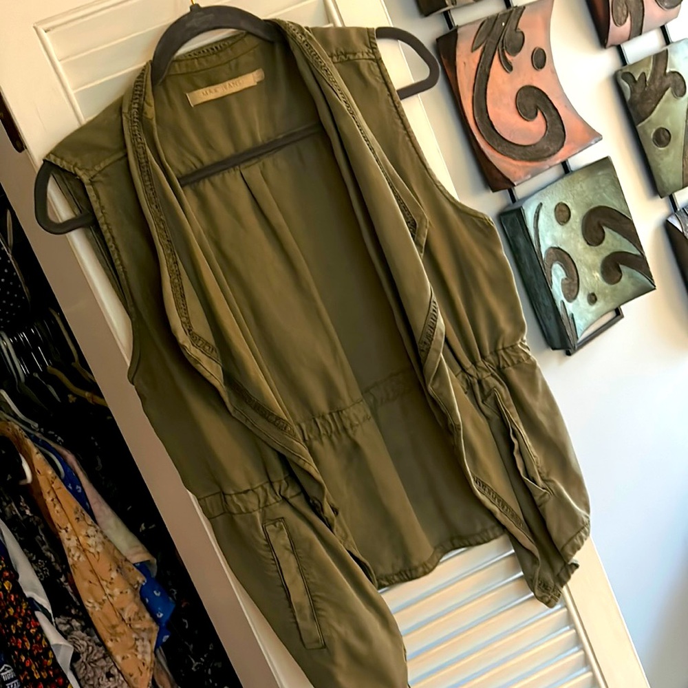 Max Jeans Army Green Vest - Sz M